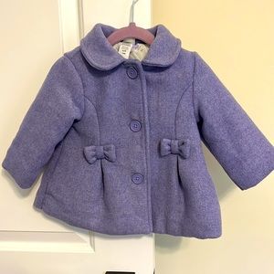 Little Me Purple Dress Coat